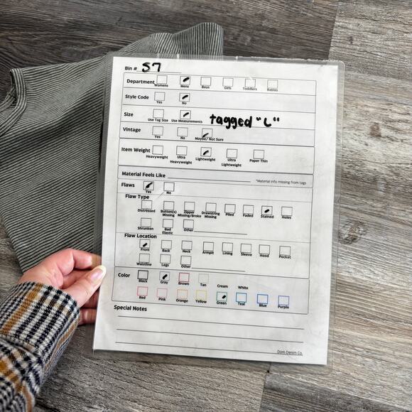 BYLT T-shirt Pin stripe Gray Green Mens L Short Sleeve Crewneck Lightweight - Picture 8 of 9